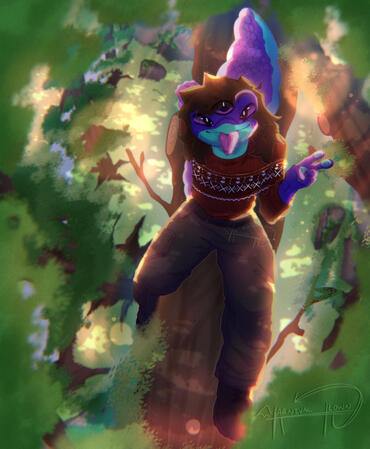 Commission : full body fully rendered with a fully rendered background